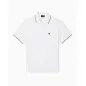 EMPORIO ARMANI- Polo slim fit in piquet stretch con micro eagle