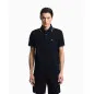 EMPORIO ARMANI- Polo slim fit in piquet stretch con micro eagle