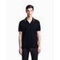 EMPORIO ARMANI- Polo con scollo V in piquet