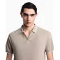 EMPORIO ARMANI- Polo con scollo V in piquet
