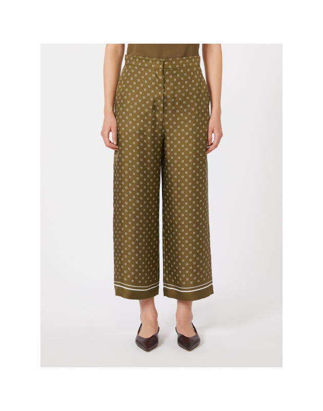 MAX MARA- Pantalone in seta stampata