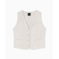 ARMANI EXCHANGE- Gilet sartoriale in raso crepe riciclato