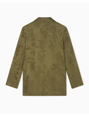 ARMANI EXCHANGE- Giacca Jacquard Floreale con Chiusura Doppiopetto Elegante