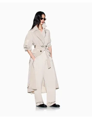 ARMANI EXCHANGE- Pantaloni Classici in Crêpe Satin Riciclato