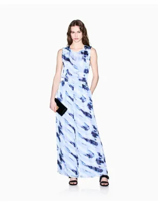 ARMANI EXCHANGE- Top Georgette Leggera a Righe Stampate