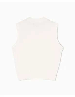 ARMANI EXCHANGE- Top in Cotone Lavorato a Maglia Fine