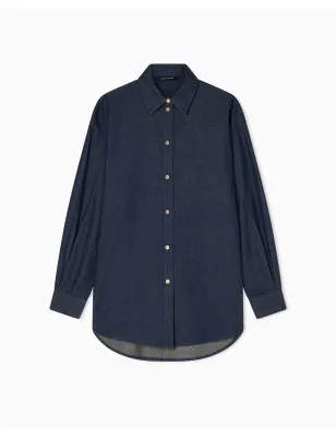 ARMANI EXCHANGE- Camicia in tessuto Chambray