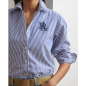 RALPH LAUREN- Camicia a righe in cotone elasticizzato dalla vestibilità comoda