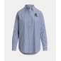 RALPH LAUREN- Camicia a righe in cotone elasticizzato dalla vestibilità comoda