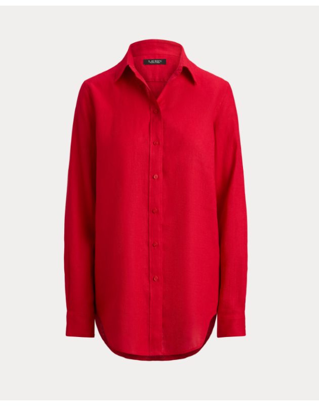 RALPH LAUREN- Camicia di lino dalla vestibilità comoda