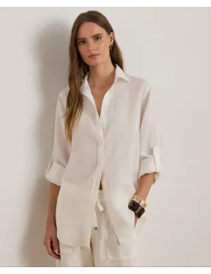 RALPH LAUREN- Camicia di lino dalla vestibilità comoda