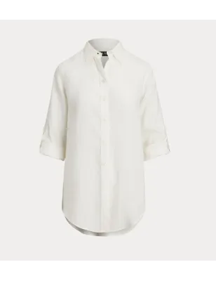 RALPH LAUREN- Camicia di lino dalla vestibilità comoda