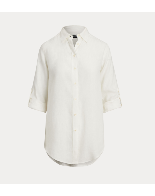 RALPH LAUREN- Camicia di lino dalla vestibilità comoda