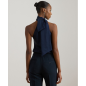 RALPH LAUREN- TOP CON SCOLLO A NASTRO IN CHARMEUSE