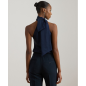 RALPH LAUREN- TOP CON SCOLLO A NASTRO IN CHARMEUSE