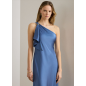 RALPH LAUREN- Abito monospalla in raso charmeuse