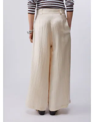 LIU JO- Pantaloni in raso con spacchetti