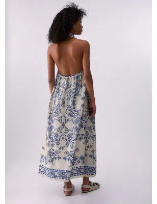 LIU JO- Abito lungo con stampa foulard