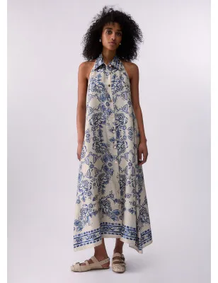 LIU JO- Abito lungo con stampa foulard