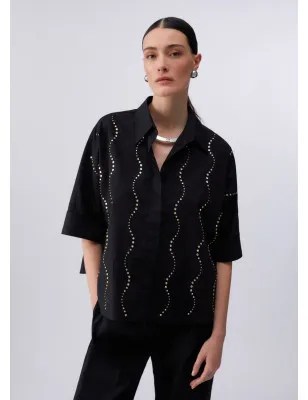 LIU JO- Camicia con applicazioni gioiello