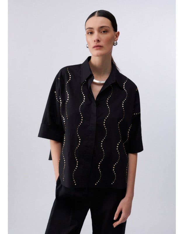 LIU JO- Camicia con applicazioni gioiello