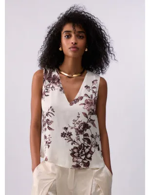 LIU JO- Top in raso stampato