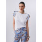 LIU JO- T-shirt con spalline imbottite