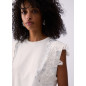 LIU JO- T-shirt con dettagli macramè