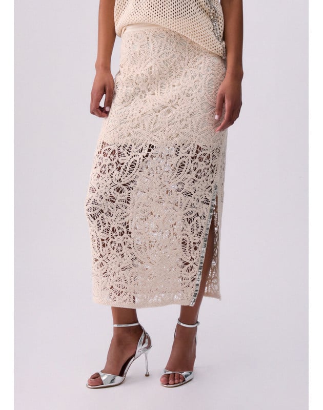 copy of LIU JO- Pantaloni in raso con spacchetti