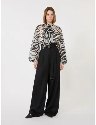 MAX MARA- Blusa in chiffon di seta stampata