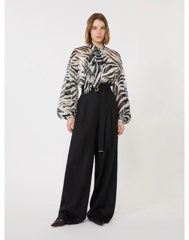 MAX MARA- Blusa in chiffon di seta stampata