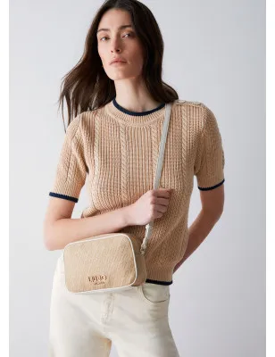 LIU JO- Borsa a tracolla piccola jacquard