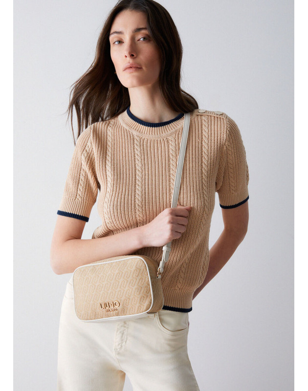 LIU JO- Borsa a tracolla piccola jacquard