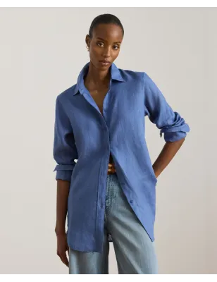 RALPH LAUREN- Camicia di lino dalla vestibilità comoda