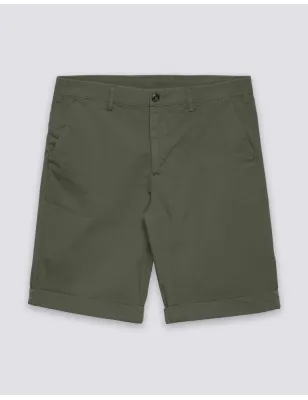 SUNDEK- WALKSHORT UOMO TINTO CAPO IN POPELINE STRETCH