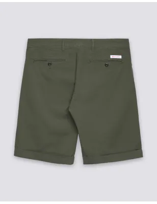SUNDEK- WALKSHORT UOMO TINTO CAPO IN POPELINE STRETCH