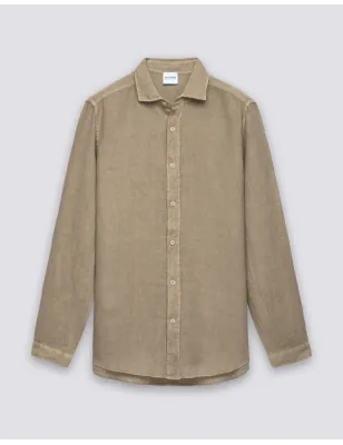 SUNDEK- CAMICIA DA UOMO IN LINO TINTO CAPO