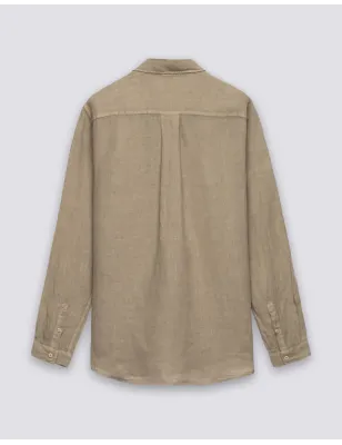 SUNDEK- CAMICIA DA UOMO IN LINO TINTO CAPO