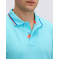 SUNDEK- POLO BRICE UOMO IN COTONE PIQUET CON DETTAGLI TRICOLOR