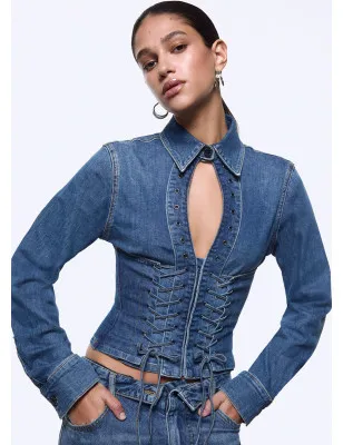 copy of LIU JO feat Elodie- Top effetto denim