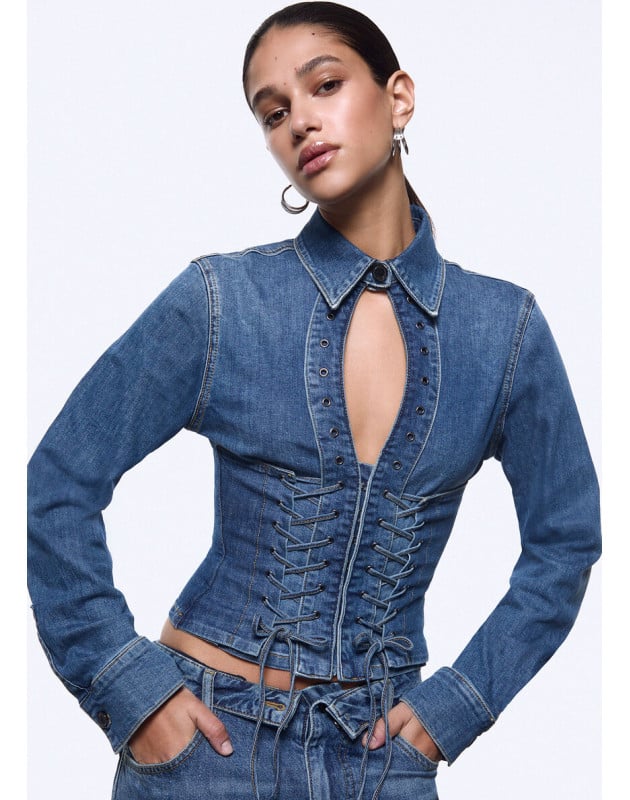 copy of LIU JO feat Elodie- Top effetto denim