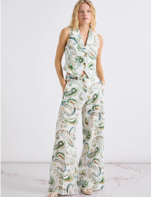 MARELLA- MLLDOMINO - Pantalone a palazzo in lino