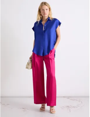 MARELLA- MLLESPLOSO - Camicia smanicata in seta