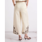 MARELLA- MLLDOLCE - Pantalone in lino con ricami