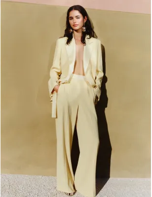 MARELLA- MLLSTAMPA - Pantalone ampio in enver satin