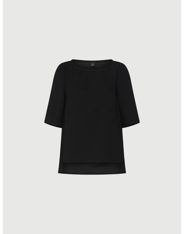 MARELLA- VANESSA - Blusa in envers satin con manica corta