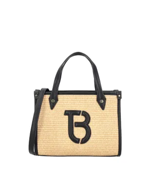 TOSCA BLU- Borsa a mano piccola Madagascar con maxi logo