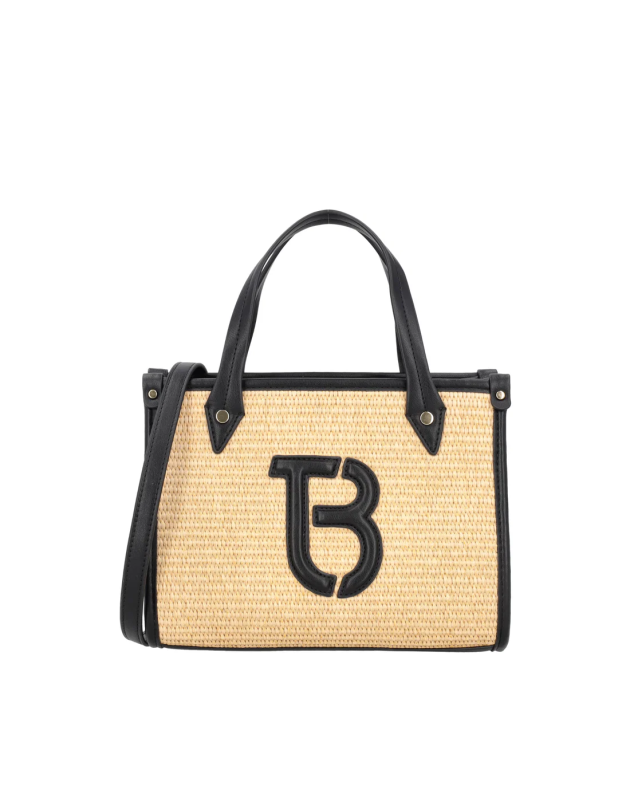 TOSCA BLU- Borsa a mano piccola Madagascar con maxi logo