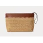 copy of RALPH LAUREN- Borsa tote grande Kyla in paglia con finiture in pelle