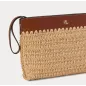 copy of RALPH LAUREN- Borsa tote grande Kyla in paglia con finiture in pelle